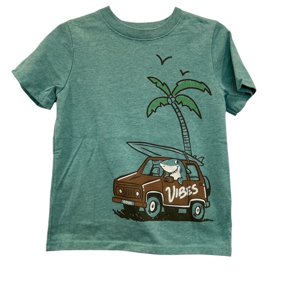 Garanimals Green Short Sleeve Tee with Palm Tree Graphic - Picture 1 of 4